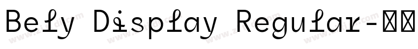 Bely Display Regular字体转换